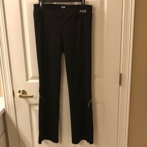 Fila Sport Performance yoga pants with lower leg reflective strip